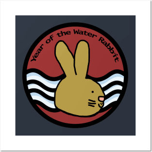 Water Bunny Year of the Rabbit Posters and Art